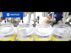 Riempitrice volumetrica automatica a pistone liquido per bottiglie lineari per riempimento universale