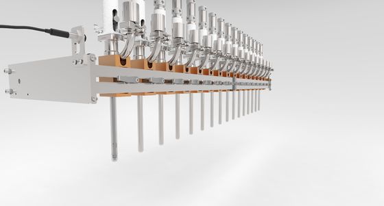 Lo SpA controlla la tappatrice chimica della bottiglia di vetro