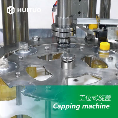 Compatto 2 multifunzionali di Huituo in 1 tappatrice di riempimento 1500bph dell'olio da tavola