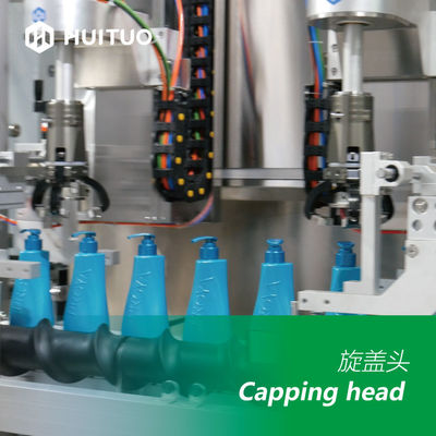 Seguente tappatrice automatica dei cosmetici con l'elevatore Unscrambler del cappuccio