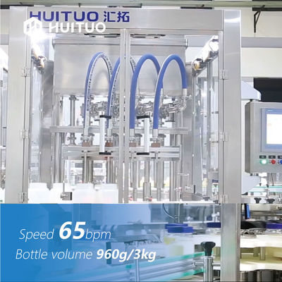 Macchina volumetrica del riempitore del pistone liquido lineare automatico della bottiglia per materiale da otturazione universale