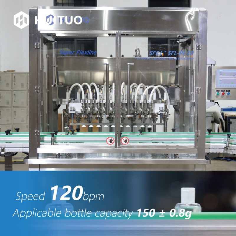 Imbottigliatrice di plastica del servo ANIMALE DOMESTICO lineare capo del pistone di Huituo 10 per l'olio di bambino